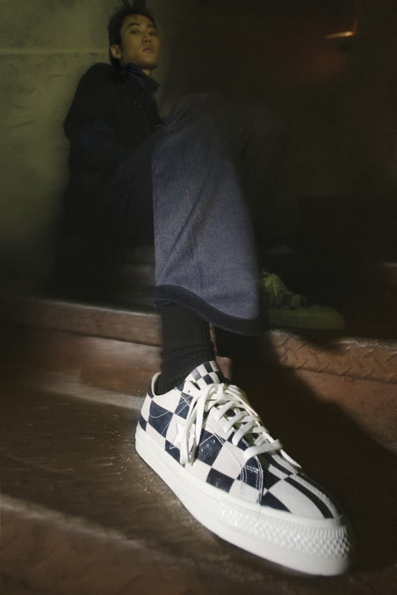 コンバースが歪んだチェッカーボードパターンを配したワンスターを発売 Converse One Star Warped Checkerboard Prints 90s underground club culture green white black egret diamond sole release info date price