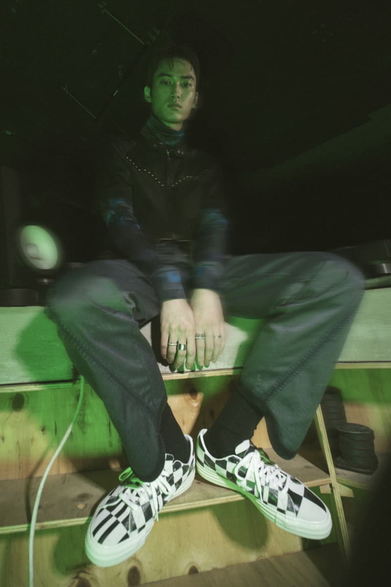 コンバースが歪んだチェッカーボードパターンを配したワンスターを発売 Converse One Star Warped Checkerboard Prints 90s underground club culture green white black egret diamond sole release info date price
