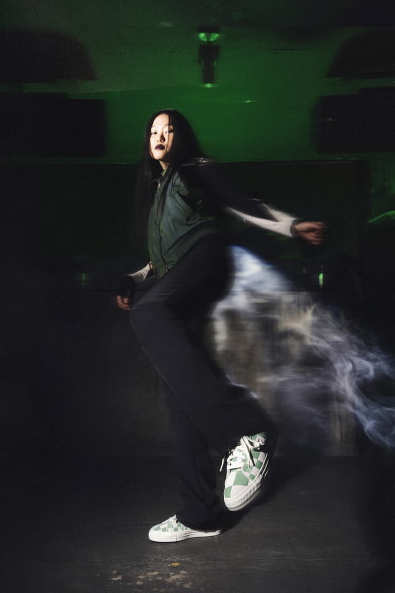 コンバースが歪んだチェッカーボードパターンを配したワンスターを発売 Converse One Star Warped Checkerboard Prints 90s underground club culture green white black egret diamond sole release info date price