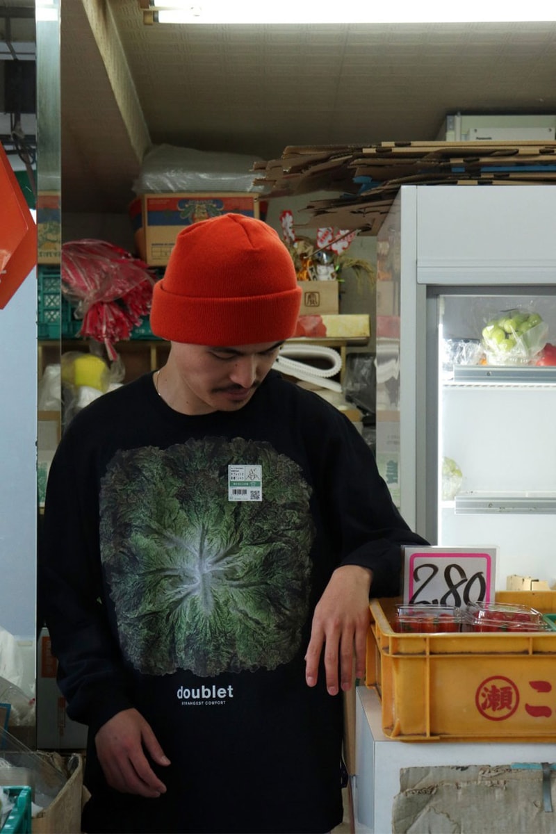 ダブレットが“新鮮野菜”をイメージしたウィズム別注Tシャツを発売 doublet wism collab t shirt release info