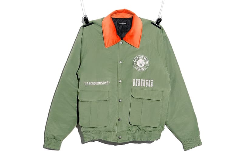 ジードラゴンの手掛けるピースマイナスワンから2022年春夏シーズンの新作が到着 Shop G-Dragon’s Peace Minus One SS22 Spring Summer Drop Live Online Bomber Jacket Puffer Jacket Green Army Camo COUP D’ETAT Gee Eun Kpop BIGBANG Peace Sign Motif Baseball Cap 