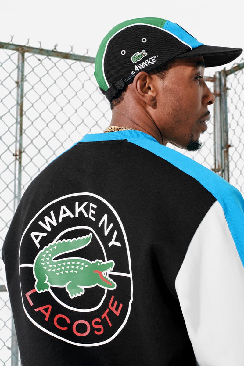 アウェイク ニューヨーク x ラコステによる初のコラボコレクションが発売 Lacoste x Awake NY Collaboration Lookbook Info release streetwear tennis sportswear caps jumpers Angelo baque 