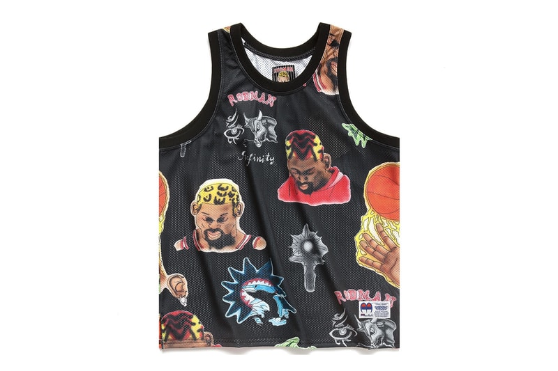 マーケットからデニス・ロッドマンとのコラボカプセルコレクションが到着　MA®KET Launches a Dennis Rodman Collection pink leopard print hoodies and shorts,  photoshoot tees, poster sets, jerseys bucket hats sweatpants woven blankets and Champion basketball shorts apparel home goods doodles pillows smiley face bridal gown t shirt trucker hat release info date price