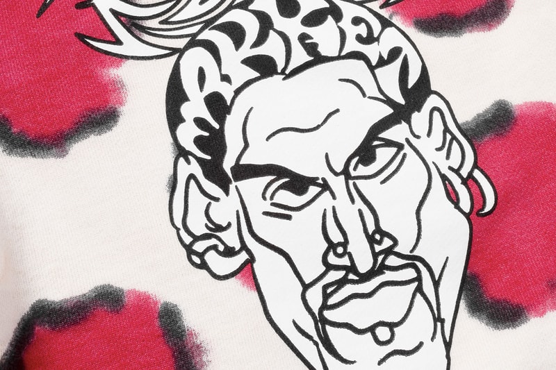 マーケットからデニス・ロッドマンとのコラボカプセルコレクションが到着　MA®KET Launches a Dennis Rodman Collection pink leopard print hoodies and shorts,  photoshoot tees, poster sets, jerseys bucket hats sweatpants woven blankets and Champion basketball shorts apparel home goods doodles pillows smiley face bridal gown t shirt trucker hat release info date price