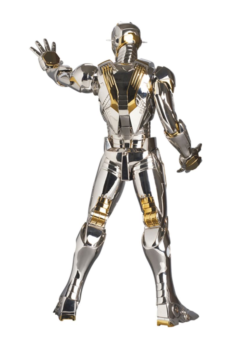 空山基の描いた『アイアンマン』がフルメッキ仕様のスタチューに Medicom Toy and Hajime Sorayama Unveil an Iron Man Statue perfect studio metropolis variant die cast part electroplated led lights release info date price 2g tokyo