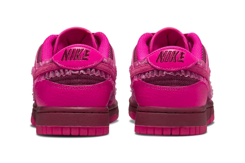 ナイキがスウッシュにフリルを装飾した新作ダンクローを発売 Nike Dunk Low Gets a "Valentine's Day" Treatment DQ9324-600 february team red pink prime love roses special edition