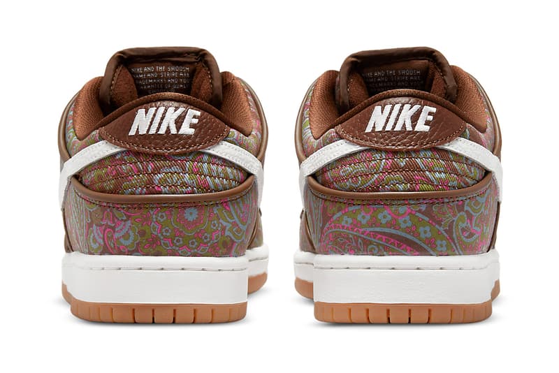 ナイキSBがペイズリー柄を大胆に用いた新作ダンクローを発売 nike sb dunk low brown paisley DH7534 200 release date info store list buying guide photos price