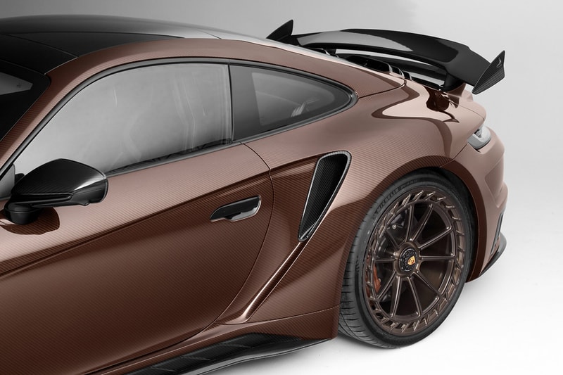ポルシェ911ターボSのカーボンエディションキットに艶やかなブラウンが登場 Porsche 911 Turbo S 992-Gen Brown Carbon Fiber Conversion TopCar 992 Stinger GTR Carbon Edition Custom Tuning Bodykit German Supercar