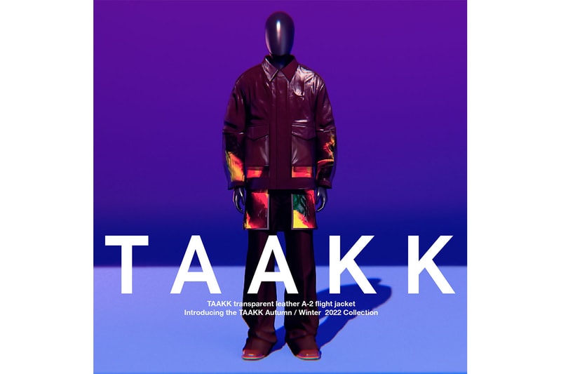 タークがブランド初の NFT をクリアーションとのタッグで発売 TAAKK's First NFT Transparent Leather A-2 Flight Jacket 1/1 release info KREATION OpenSea