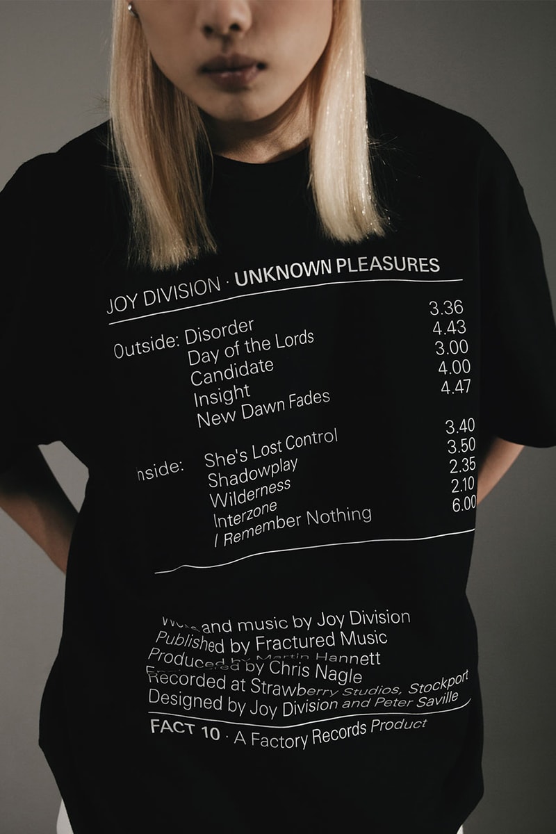 WAVE が Joy Division をフィーチャーしたカプセルコレクションを発売 WAVE and Joy Division capsule collection release info Unknown Pleasures Closer