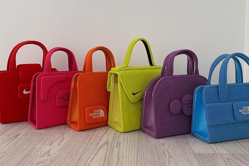 ナイキやノースフェイスなどのフリースを用いたアップサイクルバッグが話題に APOC Store Tega Akinola Upcycled Fleece Handbags Release Info nike the north face