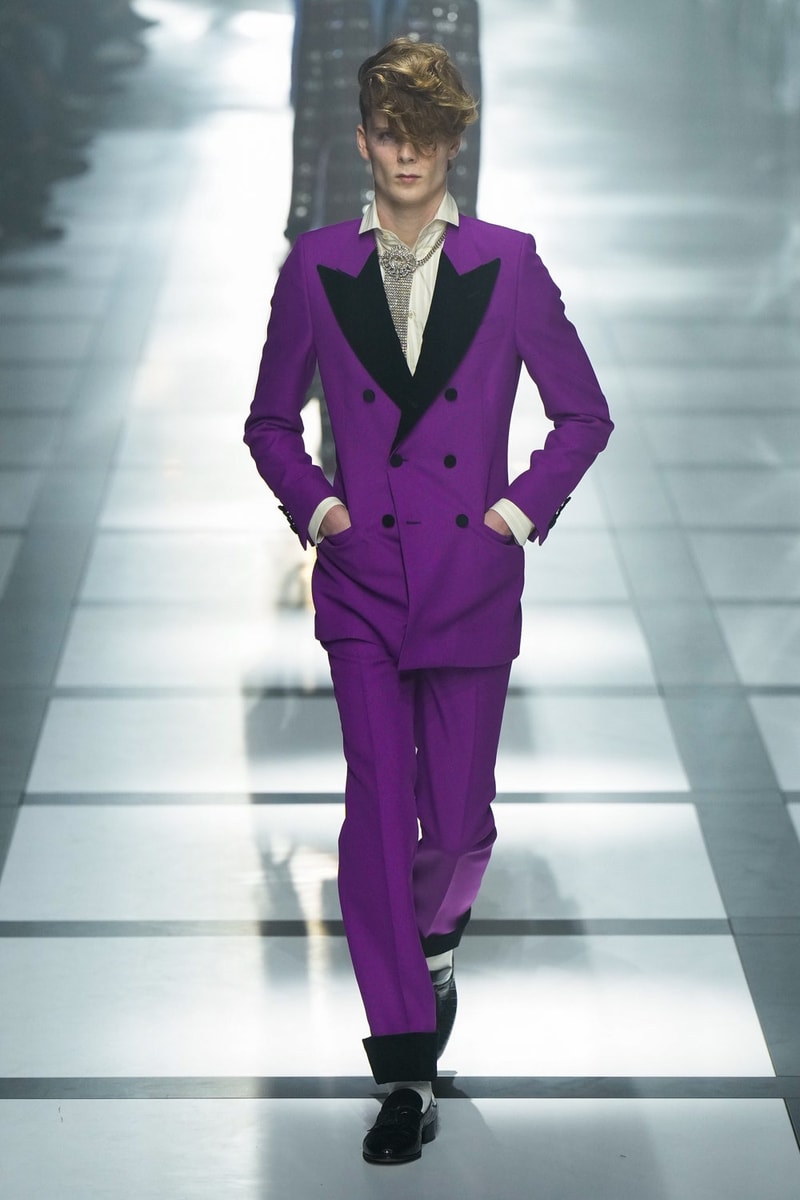 グッチ 2022年秋冬コレクション アディダス Gucci x adidas Unveils Fall 2022 Collection Blazers Jackets Pants Knitwear Latex Trefoil Three Strips Midi Dresses Leather Skirts Corduroy Chiffon Sportswear German Label Luxury Fashion Lookbook Plaid Monogram Pinstripe Patterns Peak Wide Lapel Hats Accessories Blue Yellow  