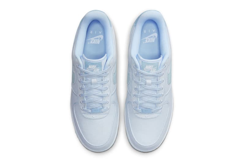 ナイキから部分的に染料に浸したかのような新作エアフォース1が登場 Nike Air Force 1 low blue dye DQ8233-001 2022 suede leather rubber swoosh diy release info