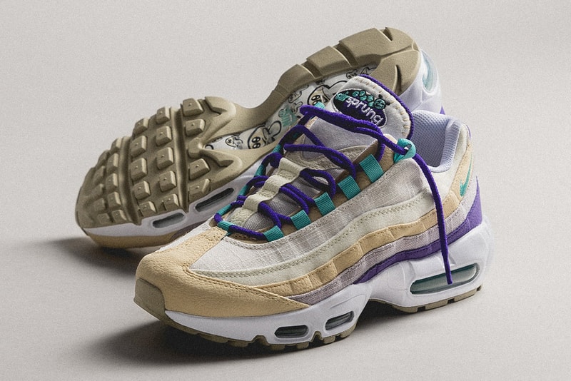 ナイキからリサイクル素材を使用したエアマックス 95 “Air Sprung” が登場 Nike Air Max 95 SE "Air Sprung" Sesame / Washed Teal / Coconut Milk / Phantom DH4755 200 Release Information Sustainable Materials Move to Zero