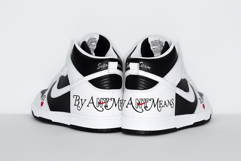 シュプリームxナイキSBによるコラボダンクハイがついに発売 supreme nike sb dunk high by any means release date