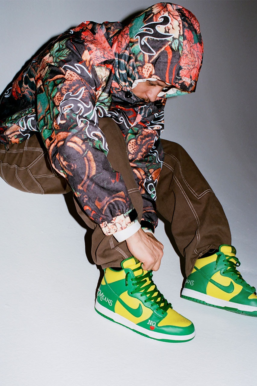 シュプリームxナイキSBによるコラボダンクハイがついに発売 supreme nike sb dunk high by any means release date