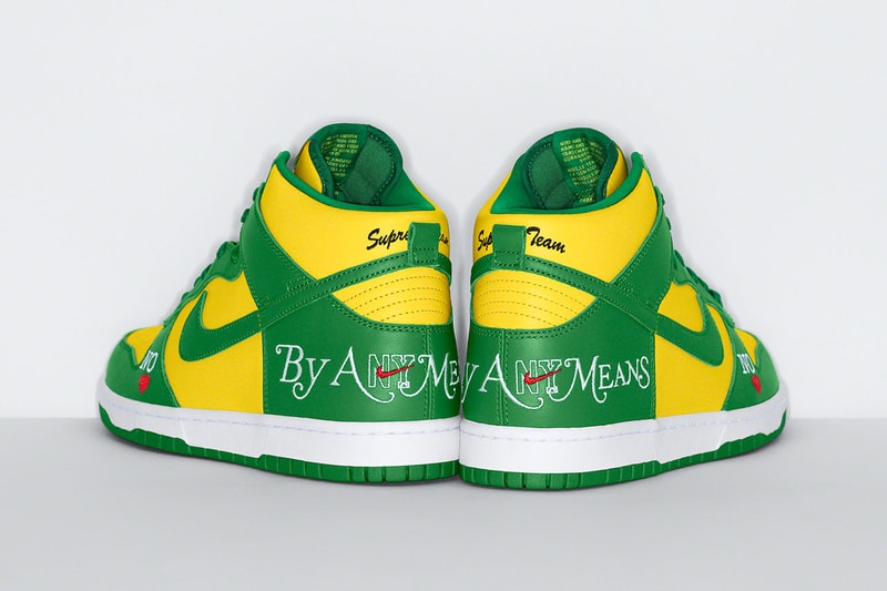 シュプリームxナイキSBによるコラボダンクハイがついに発売 supreme nike sb dunk high by any means release date