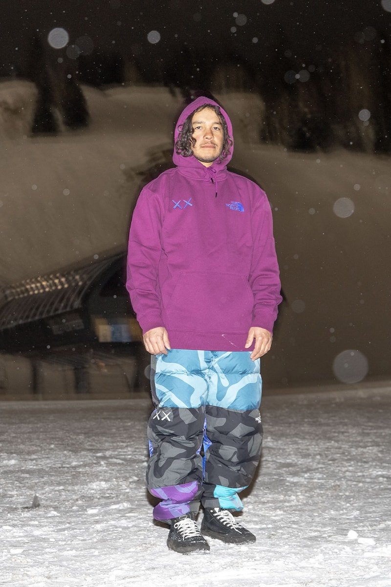 ザ・ノース・フェイス x カウズによるコラボコレクションから新たなルックが公開 KAWS The North Face XX KAWS Lookbook Marc o malley snow jacket exploration nuptse balaclava action shots price february 17 date release info