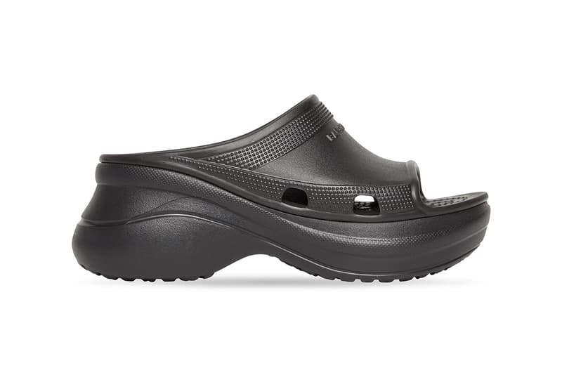 バレンシアガxクロックスから曲線的なフォルムのヒールを備えた新作サンダルが登場 Balenciaga Crocs Pool Slide Release Information Mens Womens Shoe Footwear Y2K 2000s Demna Gvasalia Collaboration