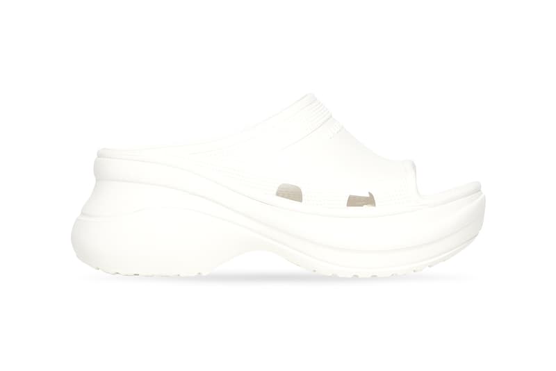 バレンシアガxクロックスから曲線的なフォルムのヒールを備えた新作サンダルが登場 Balenciaga Crocs Pool Slide Release Information Mens Womens Shoe Footwear Y2K 2000s Demna Gvasalia Collaboration