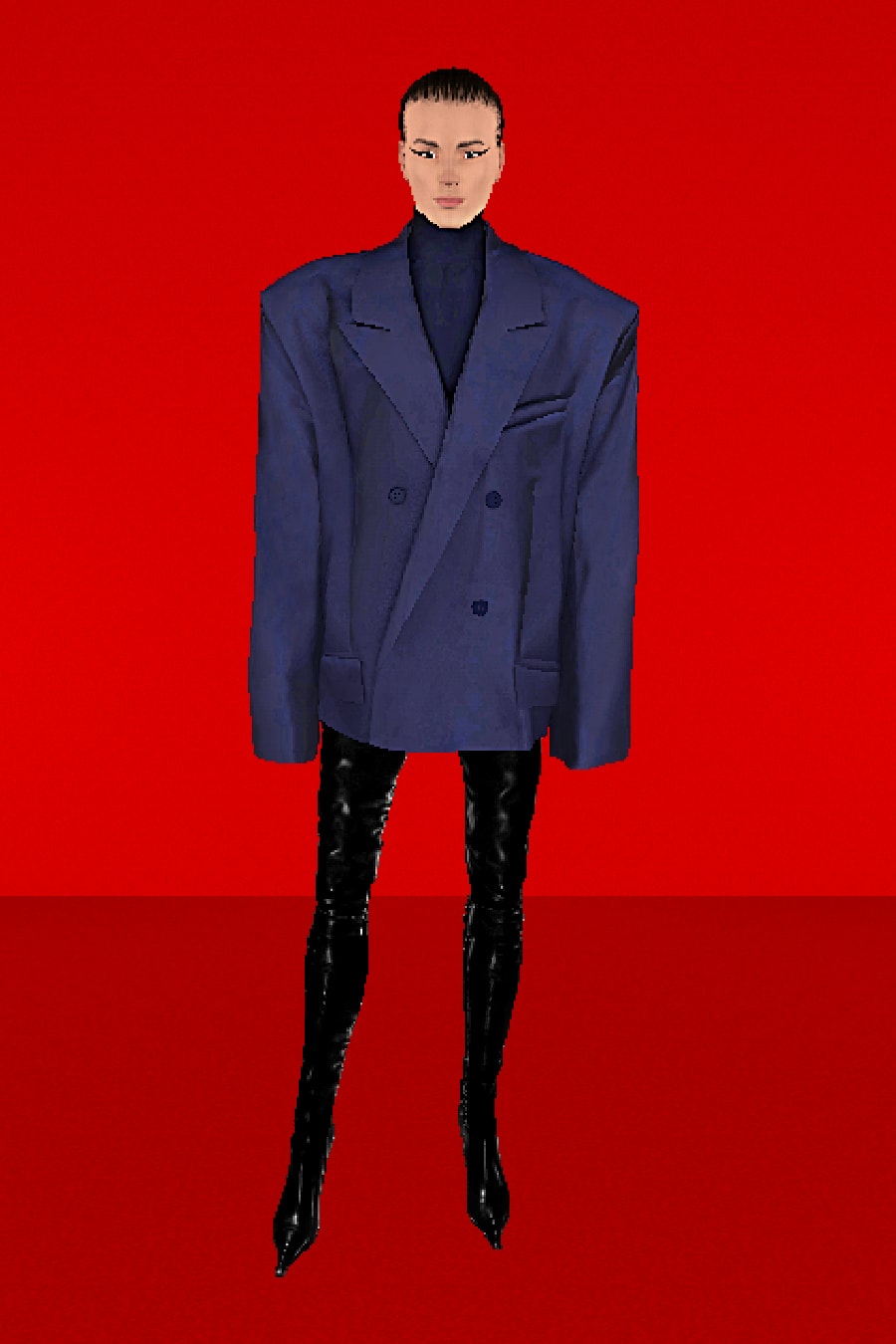 バレンシアガが2022年夏のキャンペーンビジュアルを発表 Balenciaga Spring/Summer 2022 SS22 Collection Runway Red Carpet Campaign CGI Claudia Mate 3D Avatars XX Triplet Cagole Hourglass Demna Gvasalia