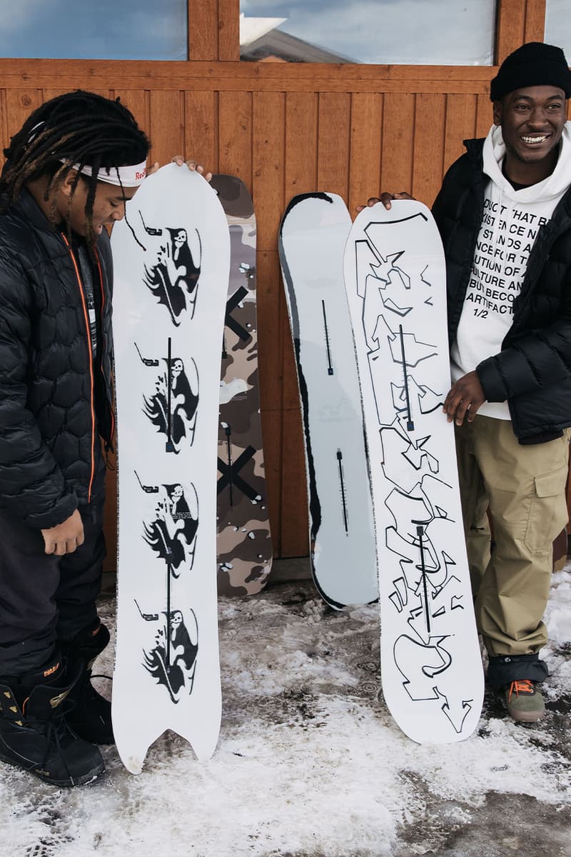 バートンxヴァージルアブローによるスノーボードコレクションがついに発売 virgil abloh burton second collection snowboarding boards bindings boots zeb powell brolin mawejje adrien margielist manifesto release date info march 22 boa boa vibram best collab