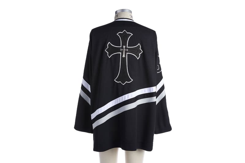 クロムハーツから2022年春の新作 ホッケージャージが登場 Chrome Hearts Hockey Jersey leather mesh racing stripes red black sterling silver matty boy ppo chomper 33 release info price date