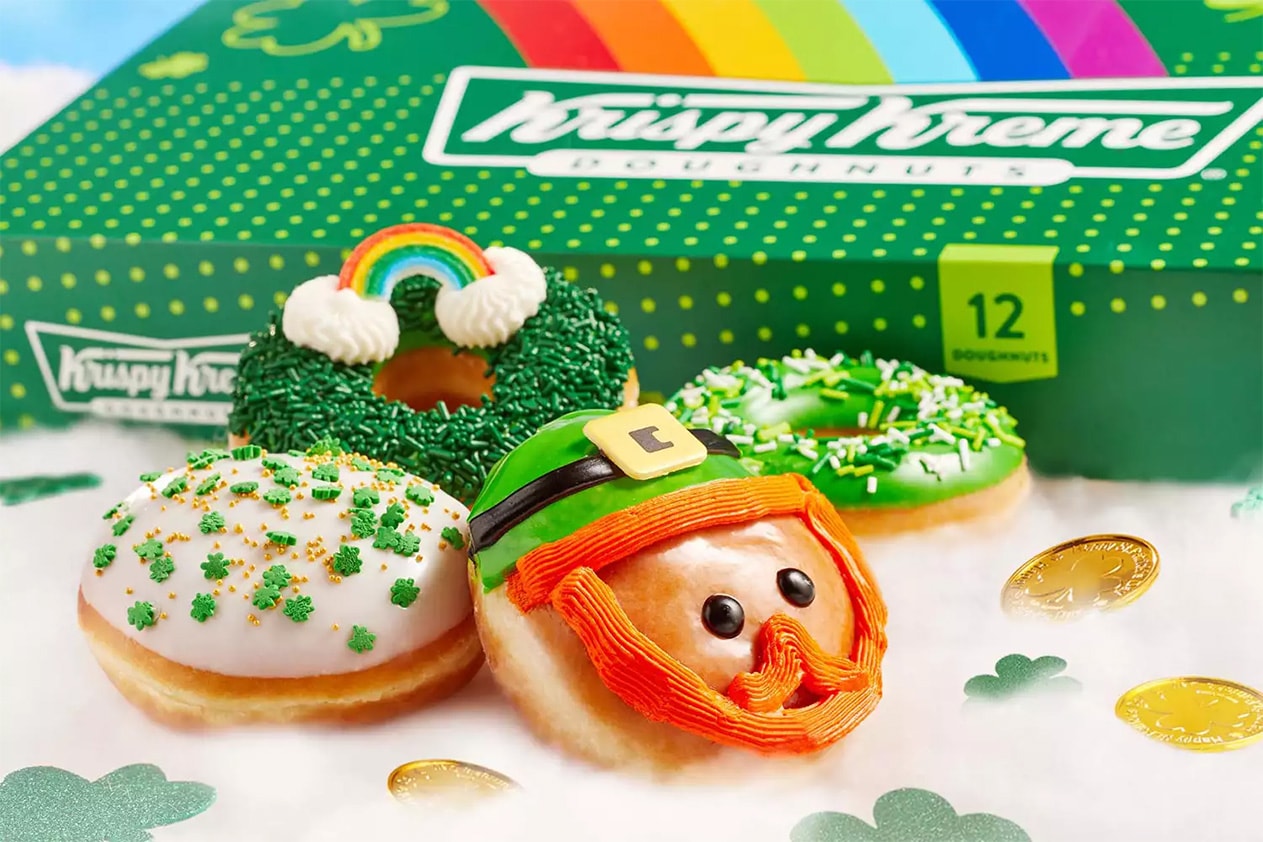 米クリスピークリームドーナツが聖パトリックデーを祝したグリーンのドーナツを発売 Krispy Kreme St. Patrick’s Day 2022 Donut release sweets irish doughnuts 