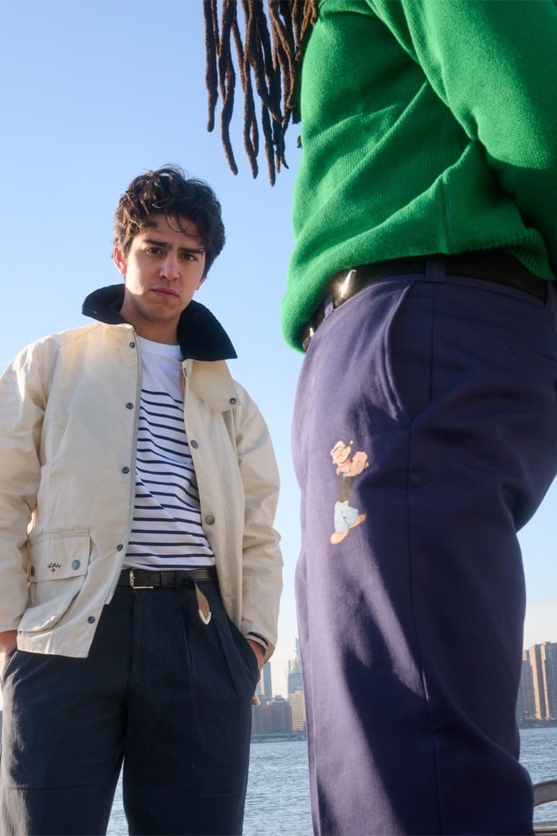 ノアがアメリカを代表するアイコン Popeye とのコラボコレクションをリリース noah new york barbour bedale wax jacket popeye collection release details information