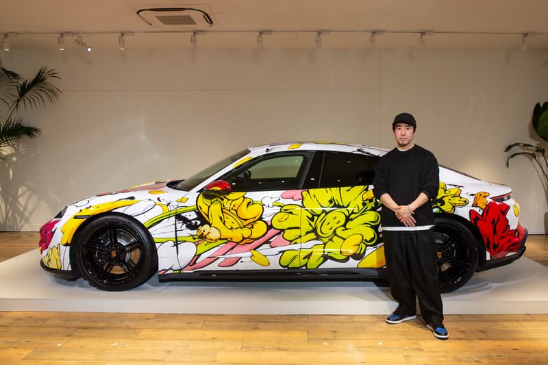 シュンスドウが日本人で初めてポルシェのアートカーを制作 porsche shun sudo taycan art car event info