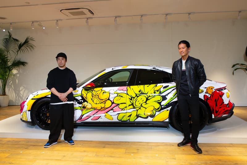 シュンスドウが日本人で初めてポルシェのアートカーを制作 porsche shun sudo taycan art car event info