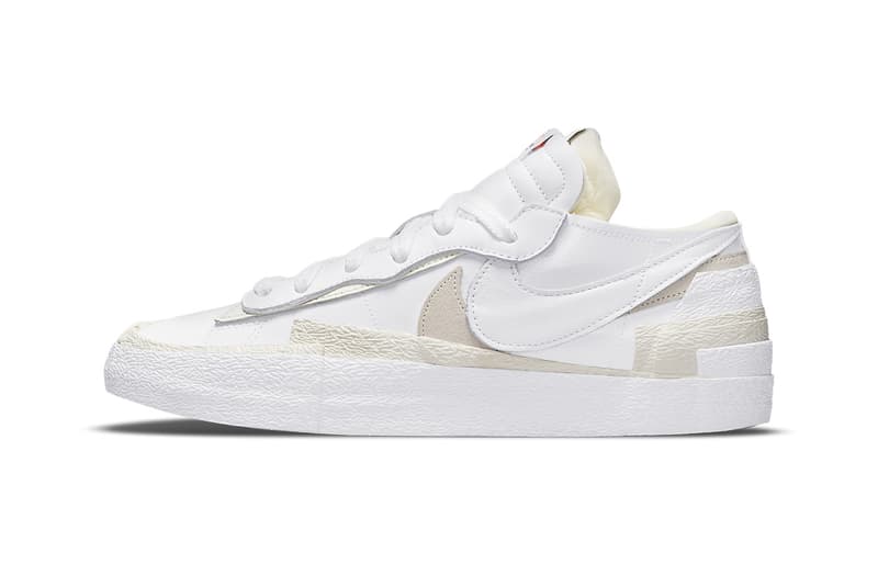 サカイ x ナイキ ブレイザーロー からモノトーンカラーの新色がスタンバイ sacai nike blazer low black patent white patent DM6443 001 DM6443 100 release date info store list buying guide photos price 