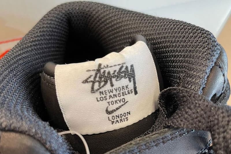 ステューシーxナイキによるコラボ エアフォース1ミッドの最新ビジュアルが公開 Nike Air Force 1 High Stussy Black release info fffiles leak new york los angeles tokyo london paris white leak one of three pack af1 40th anniversary drop