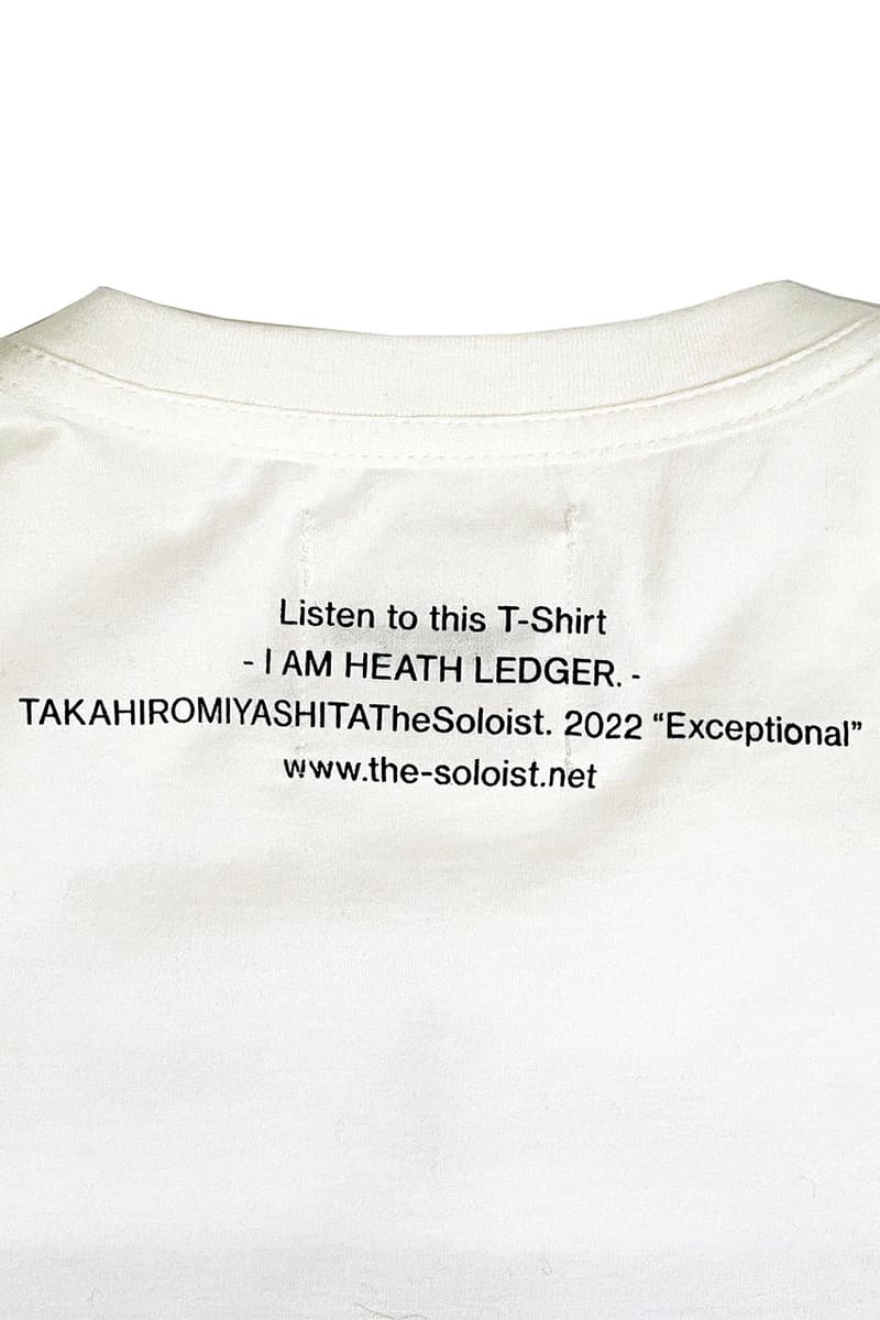 タカヒロミヤシタザソロイスト.からヒース・レジャーのTシャツが登場　TAKAHIROMIYASHITATheSoloist. x Jonathan Worth x Heath Ledger collab t-shirts release info