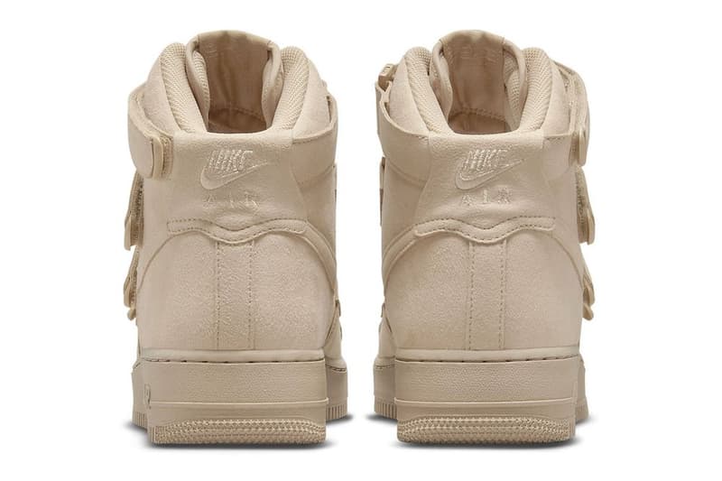 ビリー・アイリッシュがナイキとのコラボエアフォース1を発表 billie eilish nike air force 1 high mushroom DM7926-200 2022 special edition premium suede velcro dubrae release info date news 