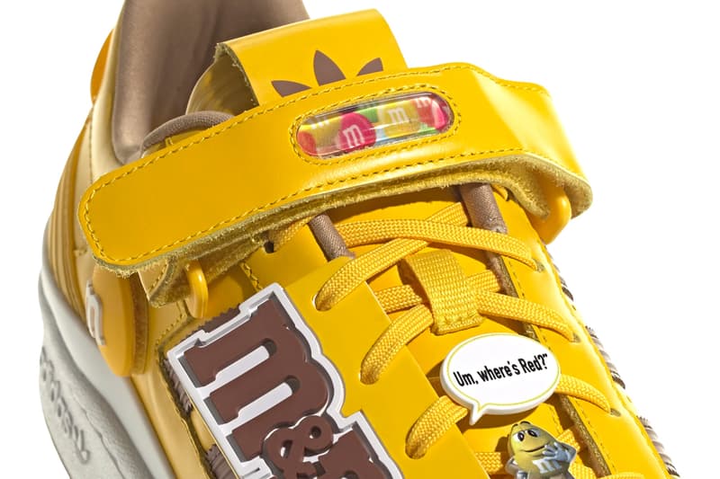 アディダスオリジナルスがM&M®︎のパッケージを表現したコラボ Forum 84を発売 M&M's x adidas Originals Forum Low 84 Collaboration Eqt Yellow / Cloud White / Dark Brown GY1179 Release Information