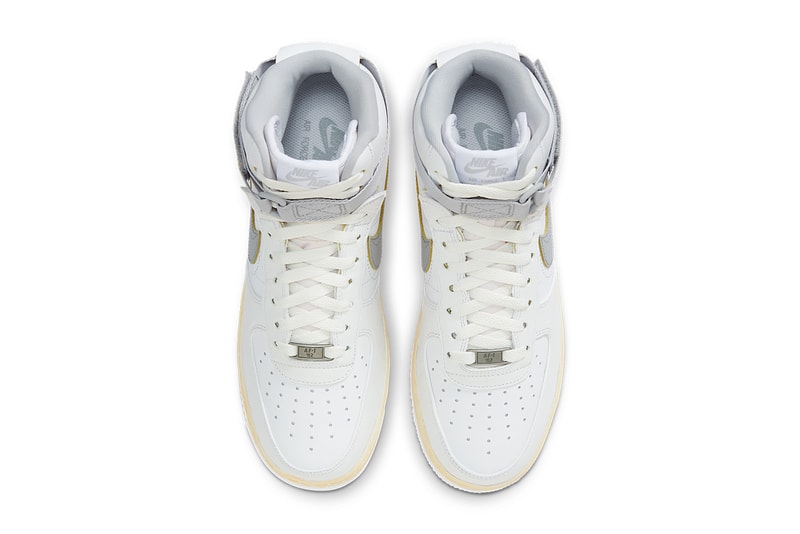 ナイキから特殊なディテールを施した新作 エアフォース1 ミッドが登場 nike air force 1 high white grey DV4245 101 release date info store list buying guide photos price 