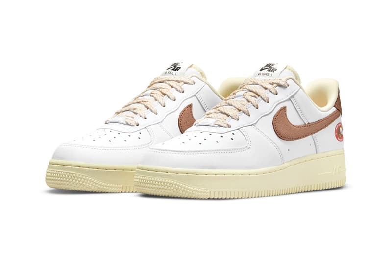 ナイキからココナッツを表現した新作 エアフォース1が登場 Gear Up for a Tropical Summer With the Nike Air Force 1 "Coconut" DJ9943-101 ropical white arcaheo bronw coconut milk dragon fruit avocados 