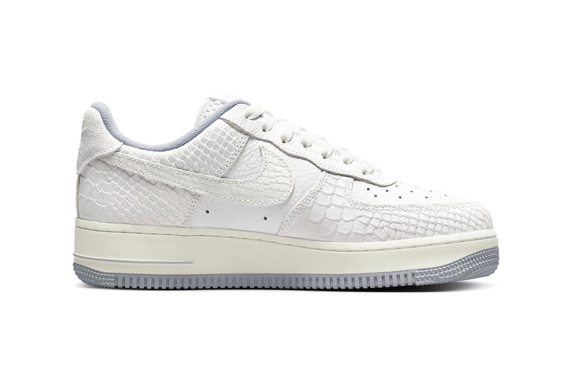 ナイキからパイソン型押しレザーを採用した新作 エアフォース1が登場 Take a Look at the Official Images of the Nike Air Force 1 Low "White Python" DX2678-100 crisp af1 shoes leather speckled grey suede