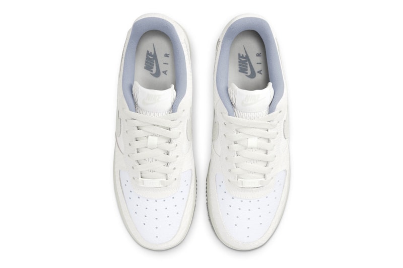 ナイキからパイソン型押しレザーを採用した新作 エアフォース1が登場 Take a Look at the Official Images of the Nike Air Force 1 Low "White Python" DX2678-100 crisp af1 shoes leather speckled grey suede