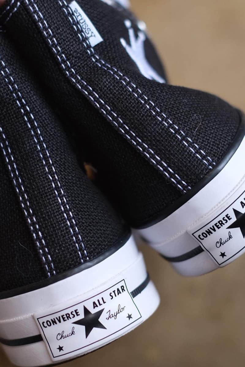 ステューシー x コンバースのコラボの新たなリーク画像が浮上 stussy converse chuck 70 hi black white release info store list buying guide photos price 