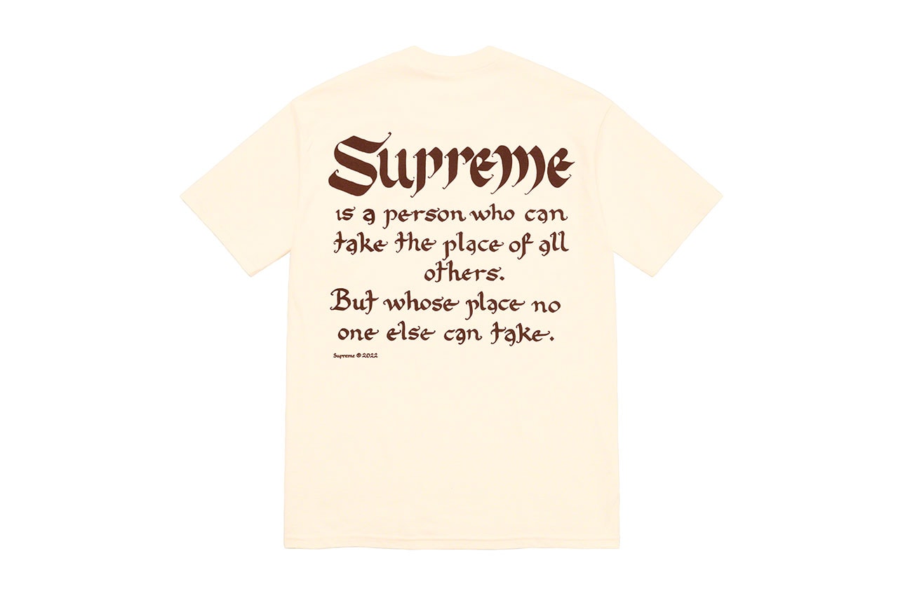シュプリームが2022年春シーズンのTシャツコレクションを発表 Supreme 2022 spring tee shirts collection release info