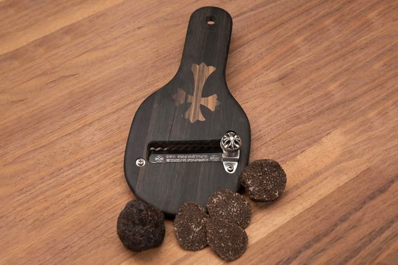 クロムハーツからシルバー製のトリュフスライサーが登場 Chrome Hearts Truffle Cutter culinary tools sterling silver dark wood hollywood usa 925 release info price