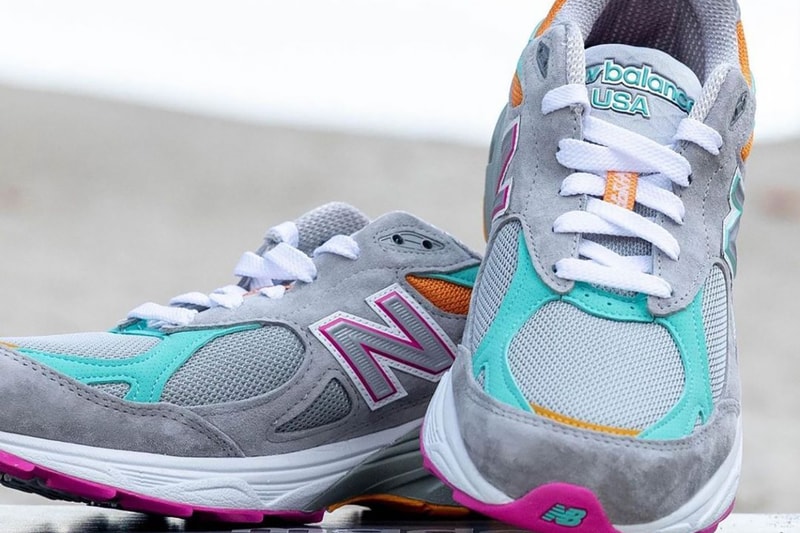 ニューバランスから DTLR との最新コラボ 990v3 “マイアミ ドライブ” が登場 dtlr new balance 990v3 miami drive release date info store list buying guide photos price may 27 gray teal pink orange 