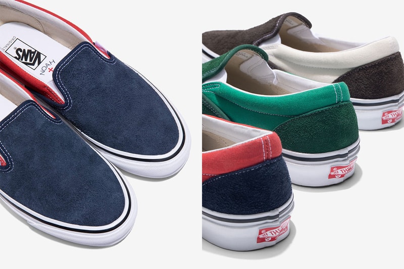 ノア x ヴォルト・バイ・ヴァンズによる2022年春夏シーズンの最新コラボフットウェアが到着 Noah vault by vans slip on footwear skate shoes blue black green red white release info price date 
