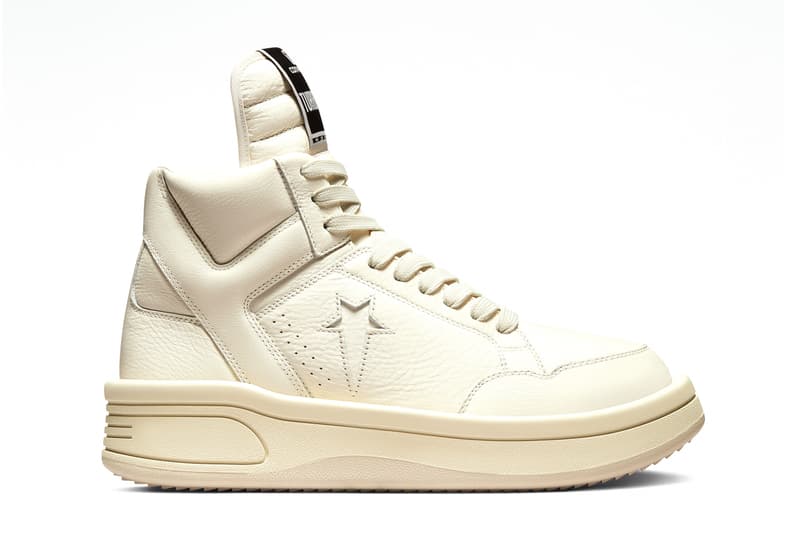 リックオウエンス x コンバースから新作スニーカーが登場 Rick Owens DRKSHDW x Converse Revisit the Bulky TURBOWPN Sneakers clay egret colorways leather platform soles weapon release info date price