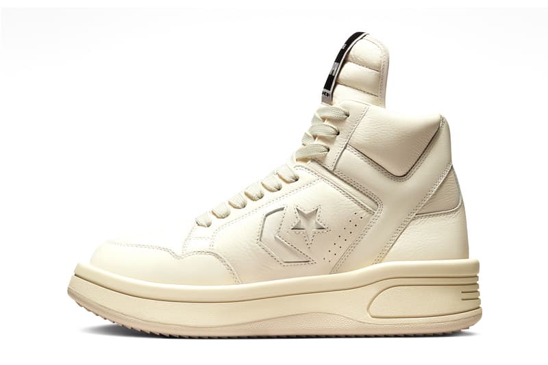 リックオウエンス x コンバースから新作スニーカーが登場 Rick Owens DRKSHDW x Converse Revisit the Bulky TURBOWPN Sneakers clay egret colorways leather platform soles weapon release info date price