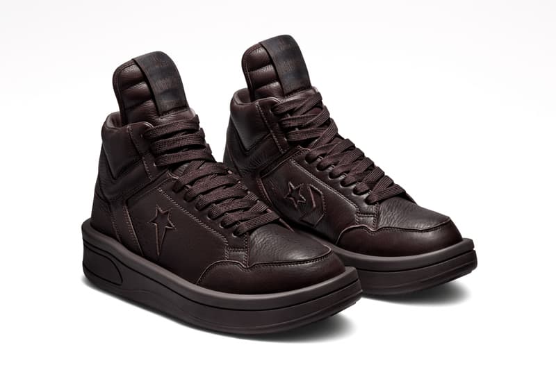 リックオウエンス x コンバースから新作スニーカーが登場 Rick Owens DRKSHDW x Converse Revisit the Bulky TURBOWPN Sneakers clay egret colorways leather platform soles weapon release info date price