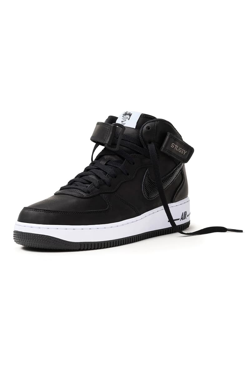 ステューシーとナイキがコラボエアフォース1ミッドを含むカプセルコレクションを発売 stussy nike air force 1 mid release date info store list buying guide photos price tee sweatshirt beanie 