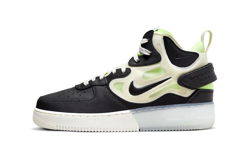 ナイキエア フォース 1 リアクト から新作 “ブラックネオン” が登場 Nike Air Force 1 Mid React Black Neon First Look Release Info DQ1872-100 Date Buy Price 